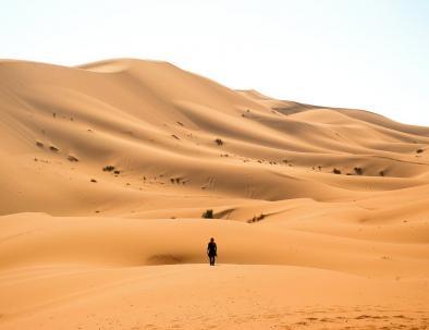 The desert during the 3 days tour from Marrakech to Fes via Merzouga