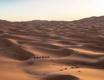 Camel trekking in Merzouga is the highlight and the best thing to do during our 6 days tour itinerary in Morocco