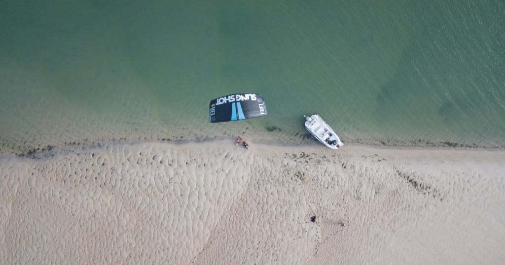 Dakhla in Morocco beach at western sahara